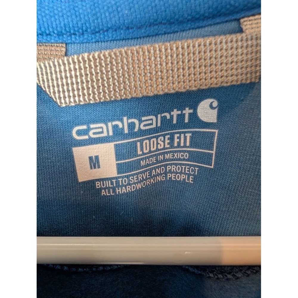 NWOT Carhartt Mens Blue Cloud Tie Dye Loose Fit Hoodie Sweatshirt TS7206- Medium - Picture 7 of 12